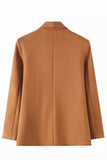 Chal Camel casual Solapa Frente abierto Blazer de mujer