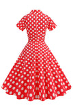 Vestido vintage de la década de 1950 con estampado de flores de una línea