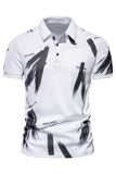 Polo de algodón de manga corta slim fit negro para hombre