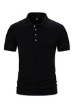 Polo de punto blanco de algodón de manga corta slim fit para hombre