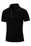 Polo de punto blanco de algodón de manga corta slim fit para hombre