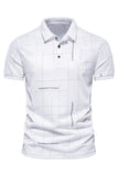 Polo de algodón regular fit blanco para hombre