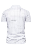 Polo de algodón regular fit blanco para hombre