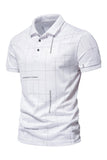 Polo de algodón regular fit blanco para hombre