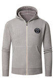 Chaqueta cárdigan con capucha gris para hombre