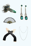 Verde 1920s Accesorios de fiesta Conjuntos de cinco piezas