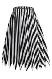 Falda de traje de pirata casual con estampado de rayas de bloque de color negro