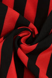 Falda de traje de pirata casual con estampado de rayas de bloque de color negro