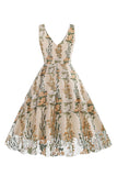 Elegante vestido vintage sin mangas bordado de encaje floral negro