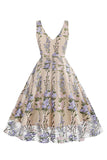 Elegante vestido vintage sin mangas bordado de encaje floral negro