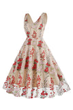 Elegante vestido vintage sin mangas bordado de encaje floral negro