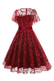 Albaricoque lentejuelas hoja bordada malla superposición elegante vestido vintage