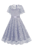 Albaricoque lentejuelas hoja bordada malla superposición elegante vestido vintage