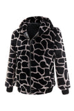 Sudadera con capucha con cremallera de piel sintética de leopardo para hombre