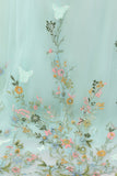 Vestido de Fiesta Princesa Mint Tirantes Espagueti Tul Vestido de Quinceañera con Apliques de Flores