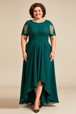 Pino Alto-Bajo Talla Grande Madre De La Novia Vestido