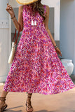 Vestido de verano sin mangas sin mangas estampado azul