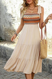 Vestido de verano Light Kahki A Line con lazo
