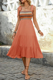 Vestido de verano Light Kahki A Line con lazo