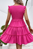 Vestido corto de verano negro con escote en V negro