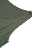 Vestido de verano A Line verde militar con cinturón