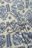 Vestido de verano midi azul con estampado de una línea