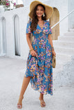 Vestido largo de verano floral Apricot A Line