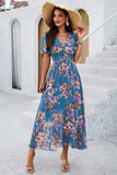 Vestido largo de verano floral Apricot A Line