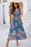 Vestido largo de verano floral Apricot A Line
