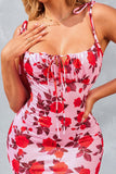 Vestido largo de verano con estampado azul sirena
