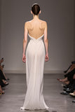 Vestido de noche largo fruncido de marfil elegante con vaina de corazón
