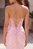 Corsé Strapless Bodycon Lace Vestido de Regreso a Casa Negro