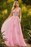 Corsé de cuentas rosas, vestido largo de graduación con lentejuelas, corsé de cuentas rosa