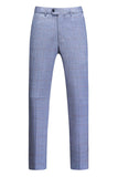 Solapa con muescas azules 3 piezas Trajes formales para hombre