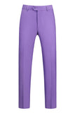Trajes de Fiesta de Hombre Violeta de Botonadura Sencilla con Solapa con Muescas 3 Piezas