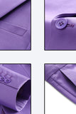 Trajes de Fiesta de Hombre Violeta de Botonadura Sencilla con Solapa con Muescas 3 Piezas