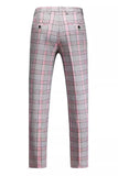 Trajes de fiesta para hombre con rayas rosadas y rayas de 2 piezas