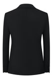 Trajes de 3 piezas para hombre con solapa de pico negro