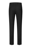 Trajes de 3 piezas para hombre con solapa de pico negro