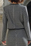 Vestido de trabajo midi de un solo pecho con lápiz de tweed de 2 piezas Grey Mix