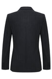Gris oscuro 2 piezas Solapa de pico Doble botonadura a rayas Trajes para hombre