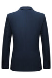 Trajes de 3 piezas con solapa de pico de ajuste delgado y botonadura simple para hombre en azul marino