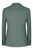Gris Verde 2 Piezas Doble Botonadura Solapa de Pico Trajes Formales para Hombre