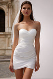 Minivestido de novia Sweetheart White Bodycon