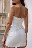 Minivestido de novia Sweetheart White Bodycon