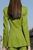 Trajes verdes de solapa Peak de dos piezas