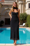 Vestido floral largo sin tirantes Sage Sage Shave Convertible con serpentina