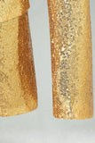 Blazer de solapa de hombre con solapa dorada brillante