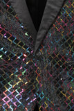 Blazer de graduación de hombre de un botón con solapa de colores de colores