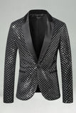 Blazer de graduación de hombre de un botón con solapa de colores de colores